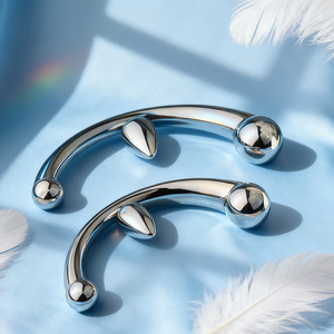 Dildo Anal de Doble Extremo de Acero Inoxidable, Juguete Sexual 100% Impermeable <span class=keywords><strong>para</strong></span> Mujeres y Hombres - Product Image 6