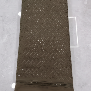 Majisa Tissu Ethnique Traditionnel Rayonne Lucknowi Chikan Tissu Brodé Fournisseur en Vrac pour Hommes Kurtas Tissé Stretch - Product Image 1