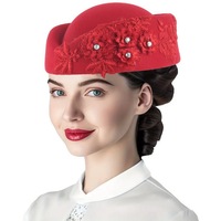 Hiasan Kepala Derby Gereja Wanita Topi Bunga Wanita Cocok untuk Acara Pesta Pernikahan