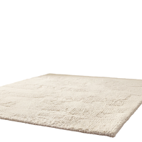 Tapis en laine crème blanc doux, épais, luxueux, moderne, à poils longs, écologique, tufté à la main, pour chambre, salon, villa, salle de séjour