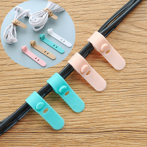 Silicone Cable Ties Self Locking Data Cable Organizer For Earphone Storage And Cord Management 4 Pack - Product Image 1