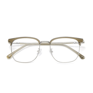 Monture de lunettes simple et décontractée en métal pour hommes, monture intégrale rectangulaire anti-UV avec verres en acrylique Danyang 82045 - Product Image 3