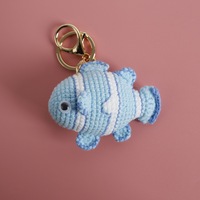 Hot Wholesale Factory Direct Creative À La Main À Tricoter Clown Poisson Poupée Exquis Poisson Ornements Suspendus pour Cadeaux