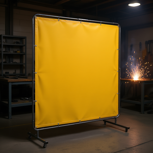 Cortina de Vinilo Amarillo de 6 x 6 Pies para Taller Industrial, Resistente al Fuego, para Soldadura y Soldadura en Caliente - Product Image 2