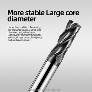 Customizable ODM/OEM High Hardness HRC60 Carbide <strong>Rough</strong> End Mill D4*50MM Bronze Color <strong>CNC</strong> Processing Milling Cutter Hard Steel - Product Image 4