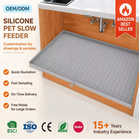 Tapis de protection sous évier imperméable avec logo personnalisé 34x22, doublure de placard, tapis de drainage en silicone, plateau de cuisine pour vaisselle et découpe