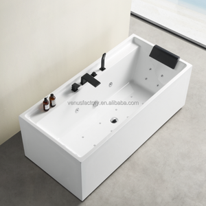 Modernes weißes Acryl 2 Personen Hydro <span class=keywords><strong>massage</strong></span> Freistehende <span class=keywords><strong>Massage</strong></span> Badewanne Wasserstrahl Badewanne Whirlpool Spa Badewanne für den Innenbereich - Product Image 5