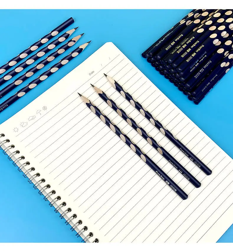 중국 문구 용품 학교 그림 스케치 사용 Hb/2b 표준 연필 삼각형 막대 벌크 나무 연필