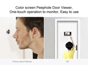 Thiết kế đơn giản 1080P HD kỹ thuật số điện tử <span class=keywords><strong>Door</strong></span> Viewer máy ảnh <span class=keywords><strong>3.5</strong></span> inch Màn hình LCD 180 ngày Pin chế độ chờ 120 độ xem cửa - Product Image 2