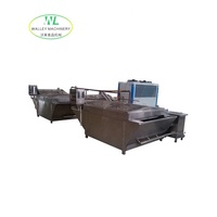 Hete Aanbieding Industriële Continue IJswaterkoeler Fruit- en Groente Koelapparatuur Sla Koeler Aardappelkoeler Motor SUS304