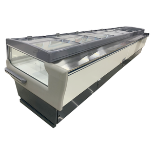 Refrigerador de exhibición de carne con congelador abierto de supermercado para tienda de conveniencia, refrigerador de exhibición de congelador de isla, vitrina de pescado Frigo - Product Image 5