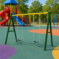 Ensemble de balançoires à structure arquée robuste pour enfants, personnalisable, multi-utilisateurs, pour l'extérieur, équipement de terrain de jeu pour enfants