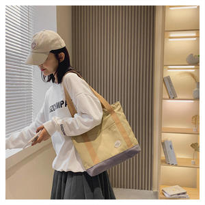 Bolso de compras de lona personalizable de fábrica para mujer, bolsa de compras reutilizable - Product Image 2