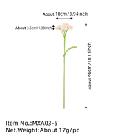 Buket Bunga Forget-me-not Rajutan Tangan, Bunga Buatan dari Benang Berwarna-warni untuk Dekorasi Rumah & Liburan.