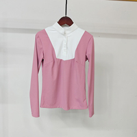 Chemise d'équitation en gros pour femmes, extensible dans quatre directions, respirante, à manches longues, pour cavalier