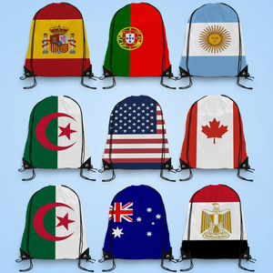 Bolsas de Almacenamiento Personalizadas al por Mayor con Banderas de Estados Unidos, Canadá, México y Argentina para Aficionados al Deporte, Especialmente para Eventos Deportivos - Product Image 1