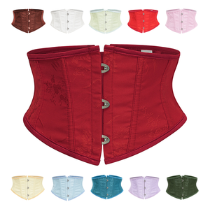 Corsets Vintage Jacquard Sous-Buste pour Femmes, Ceinture Amincissante, Serre-Taille Court, Bustiers à Lacets, Gaine Amincissante 3581 - Product Image 1