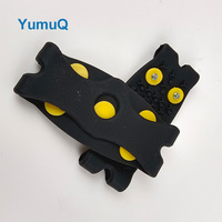 YumuQ 5 dents goujon universel glace pinces escalade Anti plaque taquet enfants neige Crampons pour chaussures