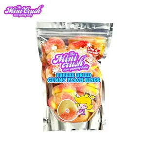 Freeze Dried candy freeze dried peach ring wholesale freeze dried gummy rings candy snacks supplier