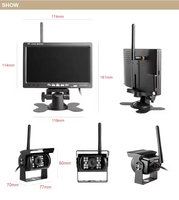 Système de caméra de recul sans fil de 7 pouces pour camion RV camionnette remorque IP68 étanche Vision nocturne avant vue arrière surveillance