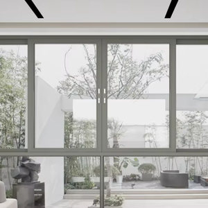 Cadre de fenêtre coulissante moderne résistant aux ouragans, en aluminium économique à double vitrage avec moustiquaire pliante, dernier design - Product Image 1