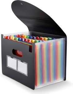 Carpeta DE PRESENTACIÓN DE PP en expansión, acordeón de 24 bolsillos, tamaño A4/carta, organizador de documentos portátil, pestañas de colores, billetera expandible - Product Image 1