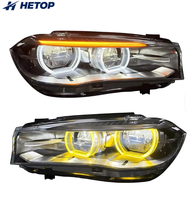 Phares HETOP F15 X5 2014-2018, mise à niveau, double couleur, phare LED de voiture, DRL, style Ikon, lumière laser, accessoires modifiés pour BMW