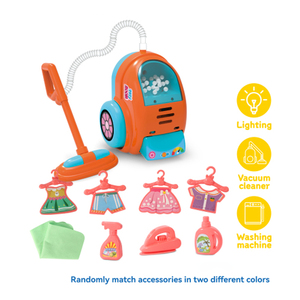 Electric Vacuum Cleaner <b>Set</b> <b>Toy</b> Pretend Play Cleaning Role Accessories with Light Sound for Kids Housework Educational Fun - Product Image 2