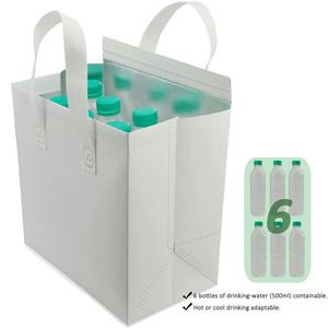 Non-woven Fabric High Quality Food Delivery Thermal Bag Outdoor Takeaway Wine Cake Food Insulated Cooler Bag With Handle - Product Image 4
