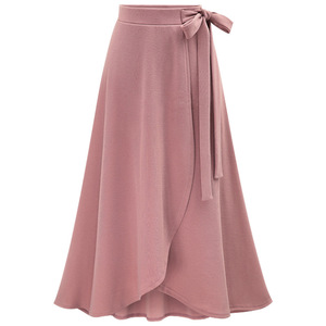 <span class=keywords><strong>Falda</strong></span> informal ajustada de Color sólido a la moda de cintura alta para mujer, <span class=keywords><strong>falda</strong></span> <span class=keywords><strong>con</strong></span> lazo en el lado inferior Irregular, <span class=keywords><strong>falda</strong></span> de mujer <span class=keywords><strong>con</strong></span> lazo acampanado - Product Image 1