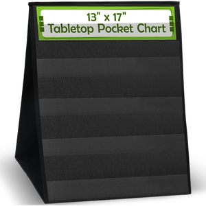 Tablero de Bolsillo para Mesa, 13 x 17, Negro, de Doble Cara, Tipo Flip Chart - Product Image 1