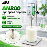 Disperseur haute vitesse AN800 800W 2000-10000 tr/min, dissolvant de laboratoire avec disque de dissolution en acier inoxydable SS304 pour la mélange de peintures, revêtements et encres