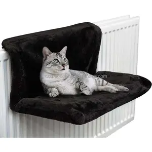Venta al por mayor fácil de instalar cálido forro polar lavable extraíble cesta hamaca para un gato en el radiador invierno para gato radiador cama