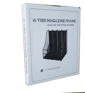 Vật tư văn phòng văn phòng phẩm 4 khoang kim loại lưới đen bền Tạp Chí tập tin chủ sở hữu, tài liệu lưu trữ giá - Product Image 5