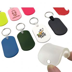Porte-clés personnalisé en PVC souple pour animaux de compagnie avec plaque nominative – Vente en gros - Product Image 2
