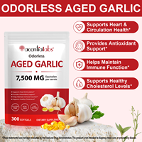 Acentiallabs Complément alimentaire en gélules molles à l'extrait d'ail vieilli naturel sans gluten, sans odeur, pour le soutien immunitaire et le bien-être général