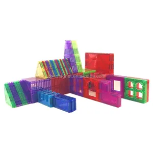 Alibaba Certified Factory Atacado Forte ABS Eco-friendly Magnet Sticks Brinquedos Building Blocks Telhas Magnéticas Para crianças