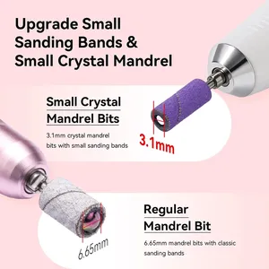 100pcs 3mm Nail Sanding Bands-80/120/180/240 Grit Mini Nail <b>Drill</b> <b>Bit</b> Electric Nail File Accessory Polishing Manicure Tool - Product Image 3