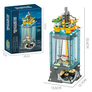Set de Juguetes de Bloques de Construcción de 1064 Piezas, Escena de Perforación Marina, Cadena Mecánica Transparente de 3 Capas, Movible, STEAM, Decoración para el Hogar, Regalo - Product Image 6