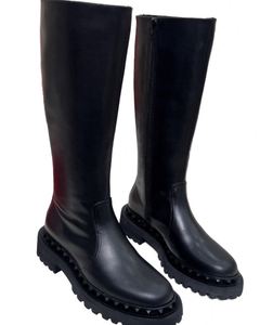 Botas Vaqueras de Invierno de Lujo para Mujer, Elegantes Botas Altas hasta la Rodilla con Tacón Cuadrado, Nueva Moda Valentinoing - Product Image 2