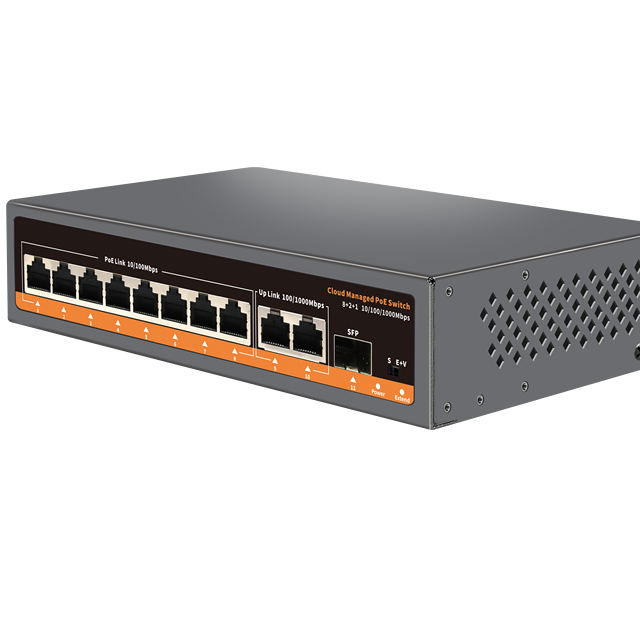 Factory Original Manufacturer 8 Ports Managed Web and Cloud Management with Gigabit Uplink and SFP Port Poe Switch