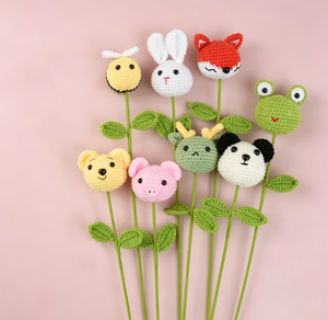 Fatto a mano su misura Mini animali selvatici del mare <span class=keywords><strong>fiori</strong></span> Crochet Kit di peluche Anime giocattoli in vendita Applique pasqua festa della mamma del papà - Product Image 2