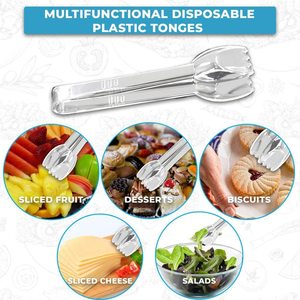 Pinzas de hielo pequeñas para Bar, para Buffet de azúcar, ensalada, comida, cocina, <span class=keywords><strong>tarros</strong></span> dulces, pinzas de plástico transparente - Product Image 2