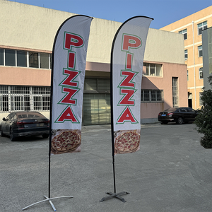 Bandera de Playa de 60*240cm, Banderas Tipo Blade para Cafeterías, Tiendas, Pizzerías Nuevas, Supermercados, Promoción, Publicidad, Sin Asta - Product Image 2