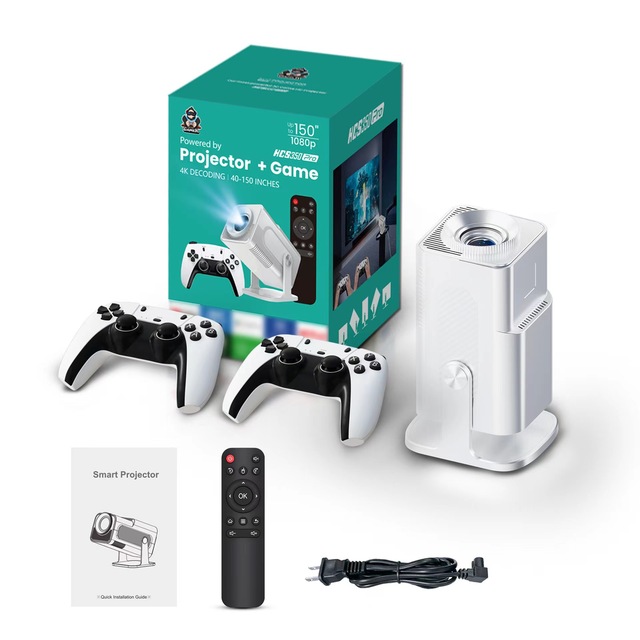 HCS350PRO Gaming Console Android Projector 4K 100inch Built-in Battery Wireless Arcade