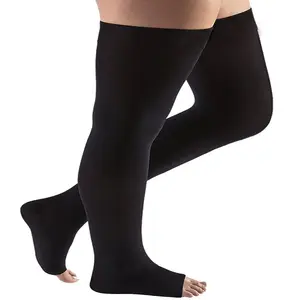 Chaussettes de compression personnalisables 20-30mg Chaussettes de compression médicales pour varices Chaussettes de compression Toeless X Large Plus Size