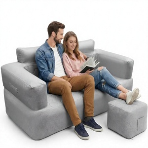โซฟาเป่าลมผ้า Oxford 1000D พร้อมที่วางเท้าสำหรับตั้งแคมป์ - Product Image 1