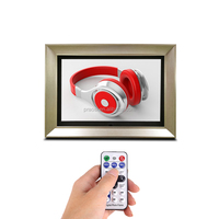 Album foto Digital bingkai kayu dudukan dinding 15 "pabrik Shenzhen dengan layar LED HD penuh