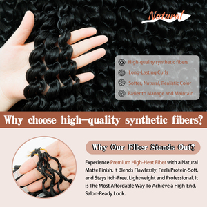 Extensiones de Cabello Rizado Birmano para Mujer, Pre-separadas, Rizo Espiral Invisible, Ligeras, Teñidas, Negro Natural - Product Image 4