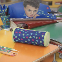Étui à crayons en silicone de grande capacité, taille et logo personnalisés